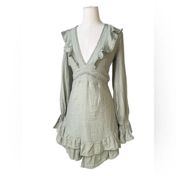 Saints + Secrets Ruffle Long Sleeve Mini Dress - Picture 7 of 7